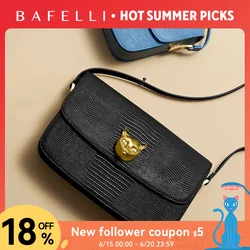 Bafelli 2023 Nieuwe Trend Boxy Bericht Tas Lederen Kat Dames Crossbody Vrouwelijke Schoudertas Stijlvolle Mode Luxe Ontwerper