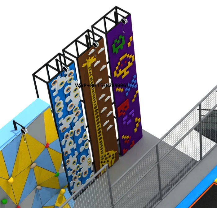 Indoor and Outdoor Artificial Rock Climbing Wall Game for Kids and Adults for Amusement Park Garden Trampoline Park Play