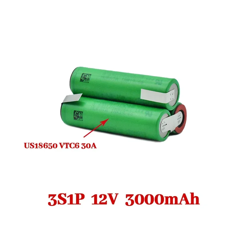 مفك براغي مخصص للبطارية ، وصلة سلسلة 12 فولت-21 فولت ، US18650VTC6 3000mAh-6000mAh ، 30A ، 18 فولت مفك براغي