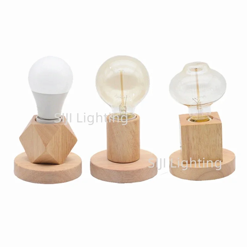 Modern LED Lights Wooden Ceiling Rose Ceiling Canopy E27 Socket Lamp Holder Ceiling Plate E27 Lamp Base for Wood Lamp Wall Lamp