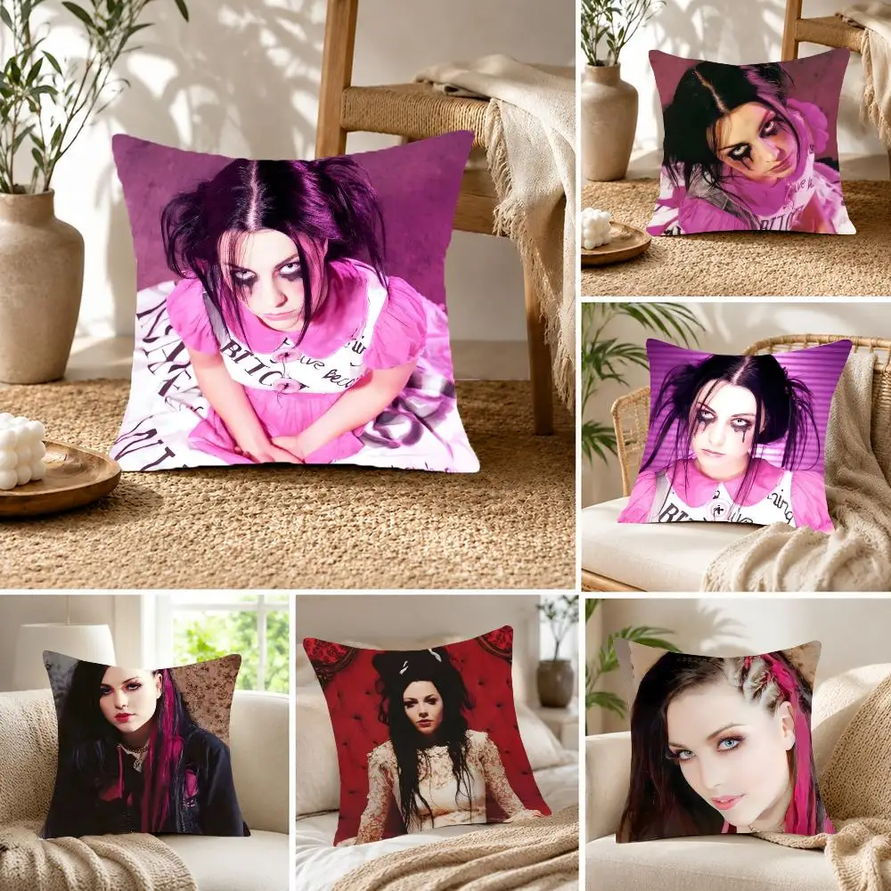Emotional Rock-Band E-Evanescence Cushion Cover Fluffy velvet Nordic style plush Living room sofa decorative