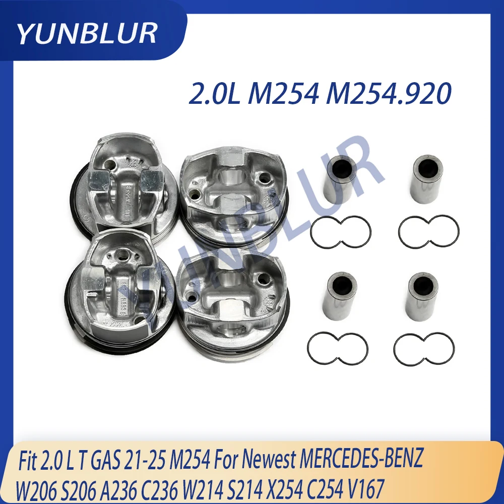 STD 83mm Engine Piston & Rings Set Fit 2.0 L T GAS 21-25 M254 For MERCEDES-BENZ W206 S206 A236 C236 W214 S214 X254 C254 V167