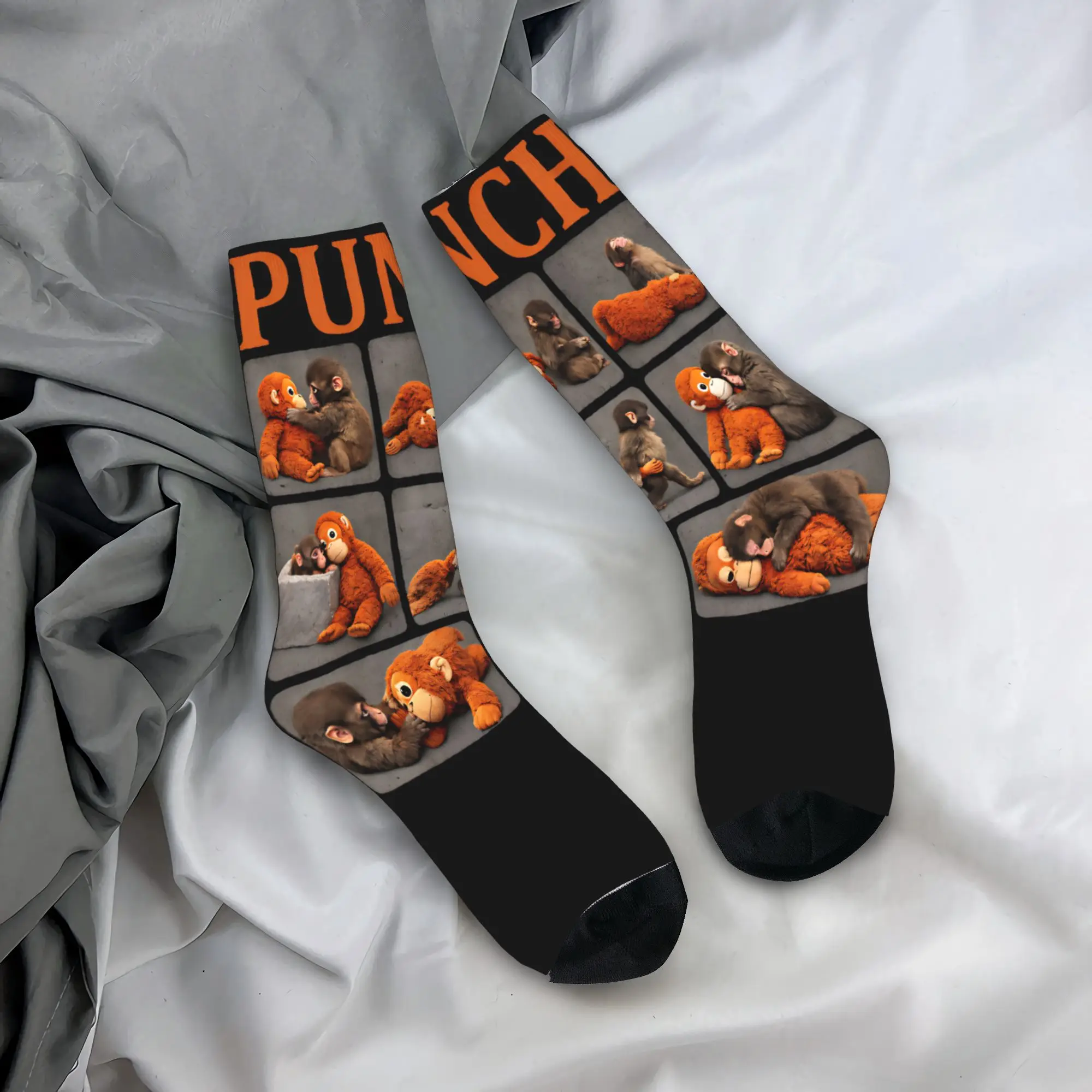 

Носки Punch Monkey: винтажные, зимние, нескользящие, унисекс, мужские, средней мягкости, с графическим рисунком, для скалолазания