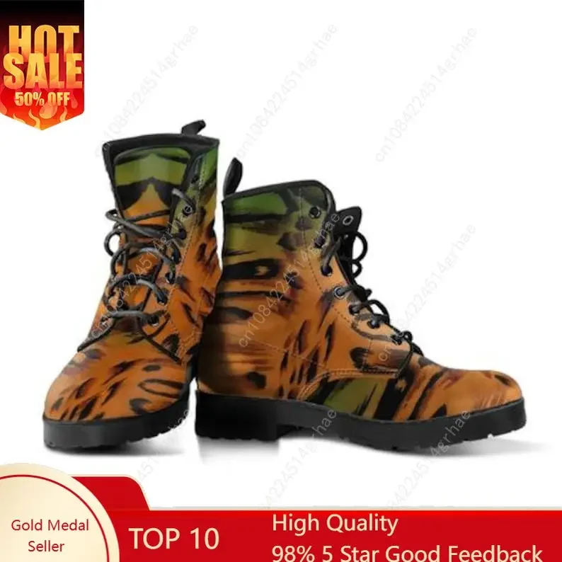 Cheetah Leather Boots / Cheetah Handcrafted Custom Print Boots / Cheetah Men's Women's Winter Boots