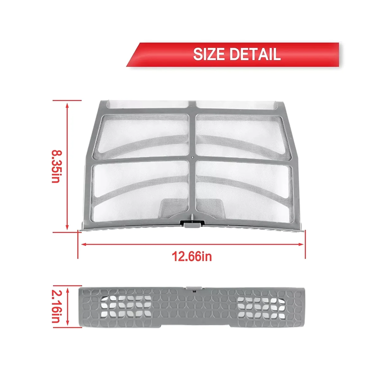 B75A W 10859086   W 10701353   Filtre anti-peluches pour sèche-linge et remplace MEDB855DC2