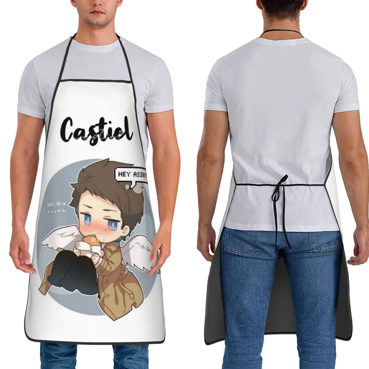

Фартук Castiel с эмблемой ФБР, водонепроницаемый, для поваров, выпечки, уборки на кухне, для мужчин и женщин, для рисования