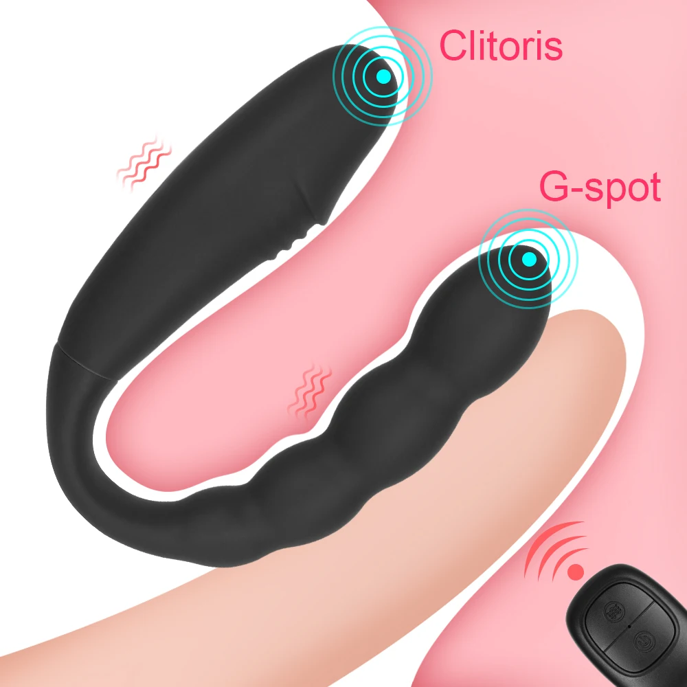 OLO vibratori a doppia testa Dildo a forma di U punto G Vagina massaggio anale controllo Wireless giocattoli del sesso per le donne Sex Shop giocattolo erotico