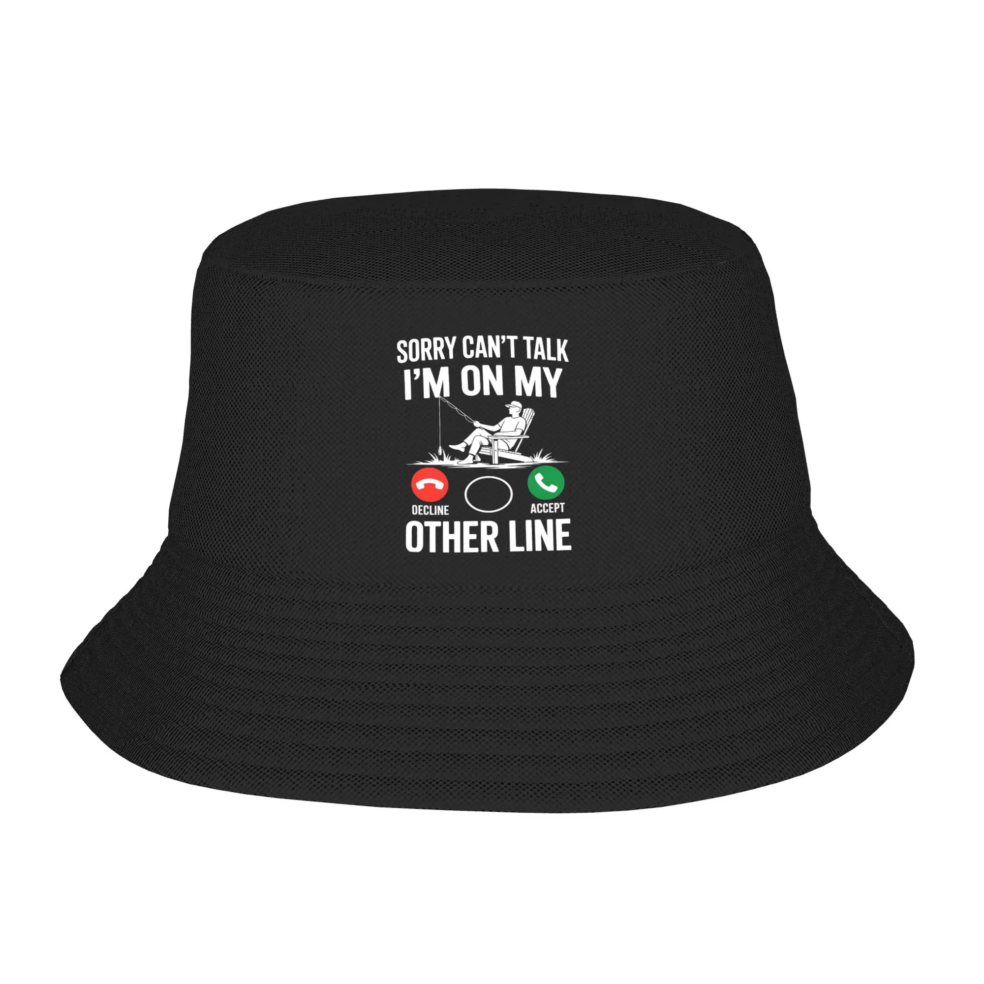 Girl Kawaii  Sorry Can't Talk I'm On My Other Line Bucket Hats Accessories  Bob Hats For Beach Headwear Lightweight