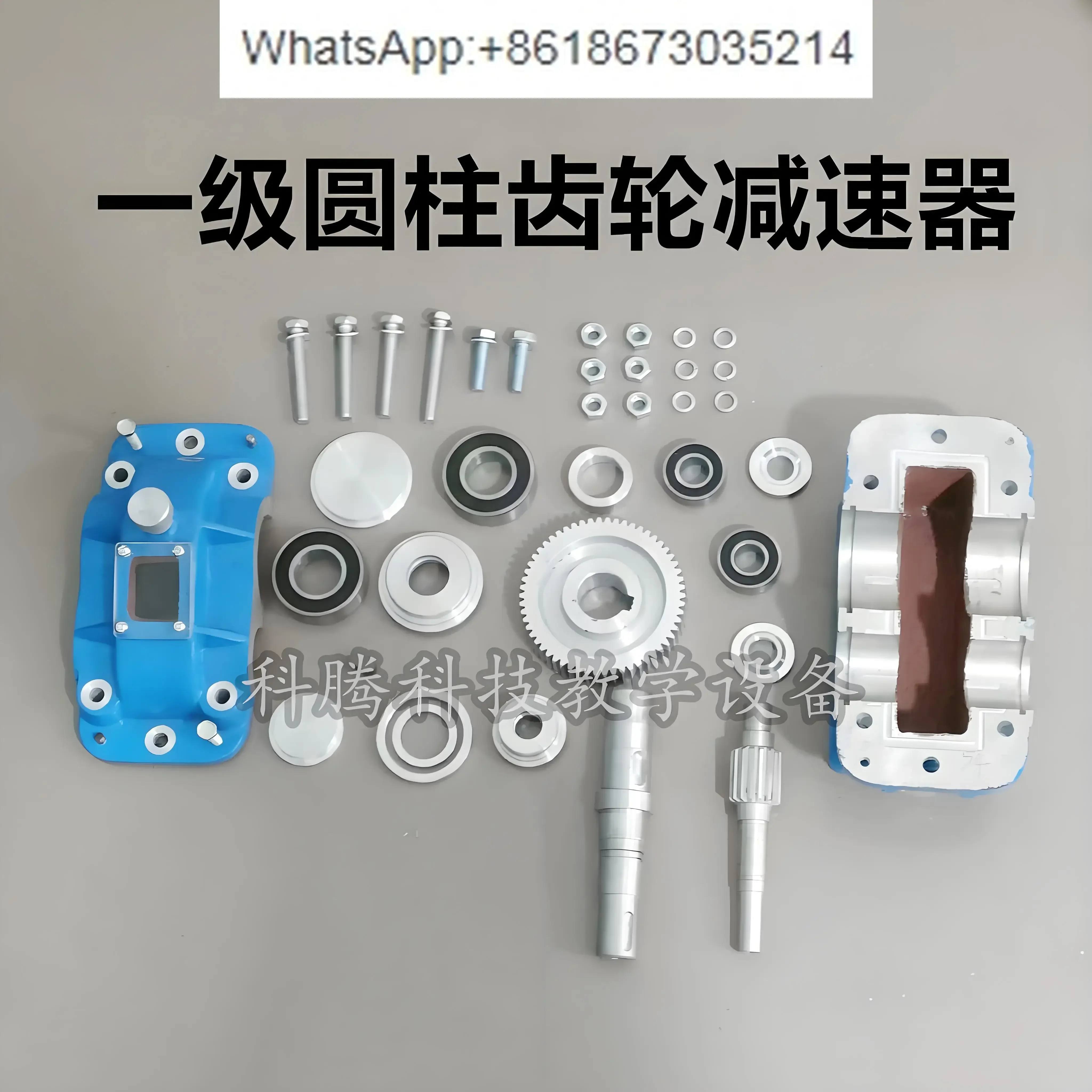 One-stage cylindrical gear/aluminum teaching disassembly and assembly training surveying and mapping reducer/single-stage gear