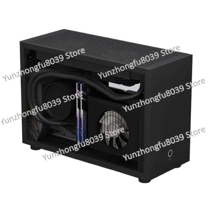 M5 A4 mini ITX side transparent 240 water-cooled small case, SFX power portable small computer host