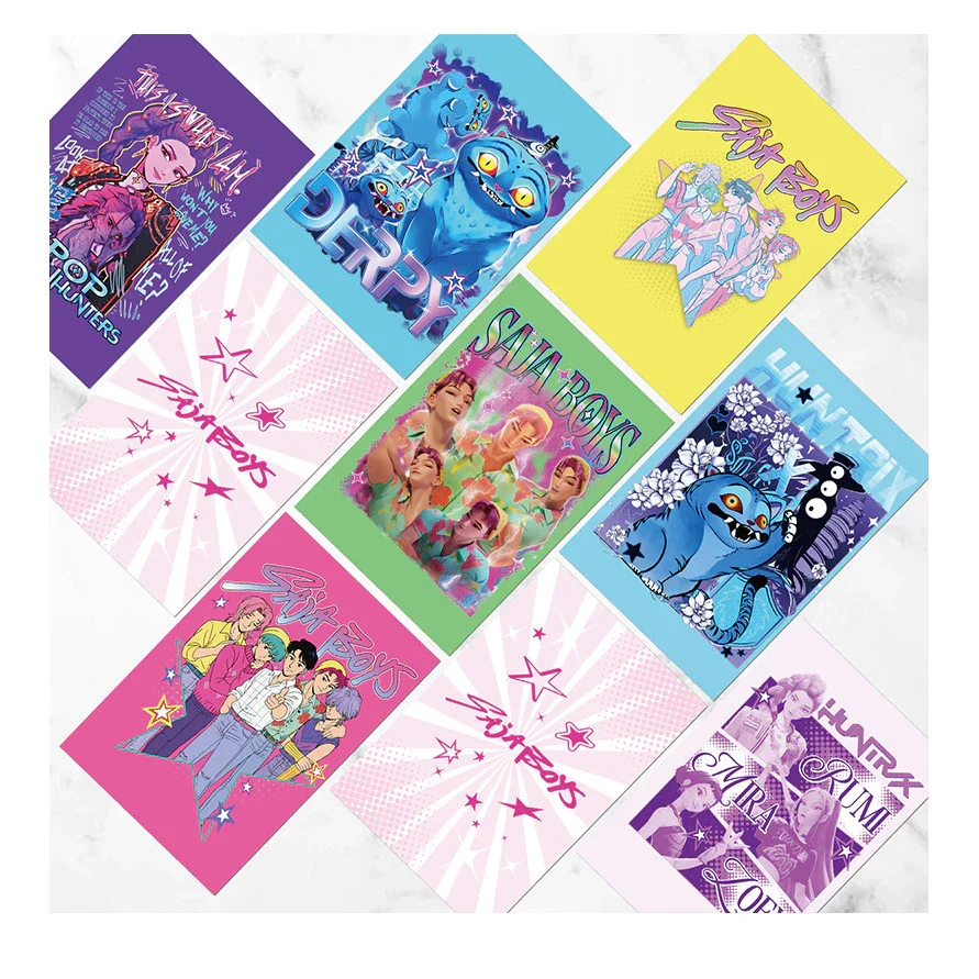 ​ مجموعة بطاقات الصور المقطوعة مكونة من 92 قطعة من KPop Demon Hunters Rumi Jinu - مجموعة ملصقات بطاقات Saja Boys Lomo هدية من الملصقات ​