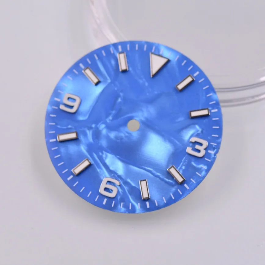 New 29mm NH35 Dial 369 Dial Blue Green Black Orange Silver Dial Green Luminous for NH35A/NH36 Movement Watch Accessories