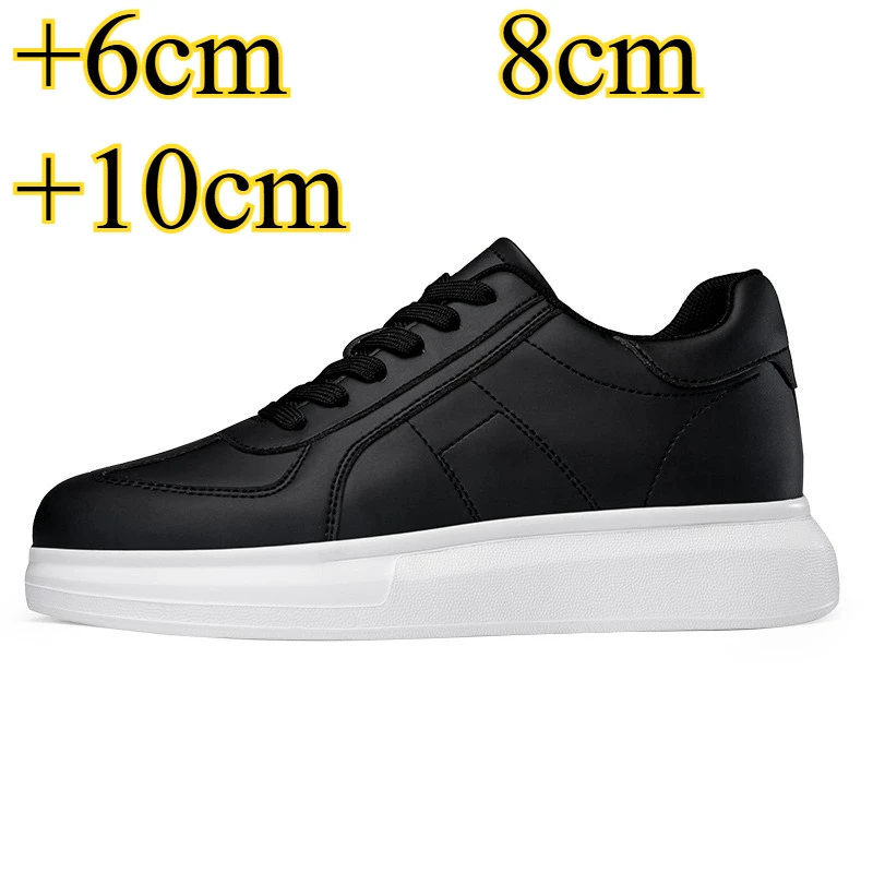 

Новые мужские кроссовки-лифты для увеличения роста, увеличивающие рост стельки на 6-8-10 см, кожаные спортивные туфли на высоком каблуке, мужская обувь
