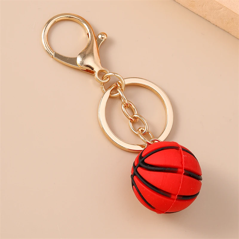 Niedliche 3D-Sport-Basketball-Schlüsselanhänger für Autoschlüssel, Souvenir-Geschenke für Frauen und Männer, Handtaschen-Schlüsselringe, DIY-Schmuck-Dekoration – Detail 4
