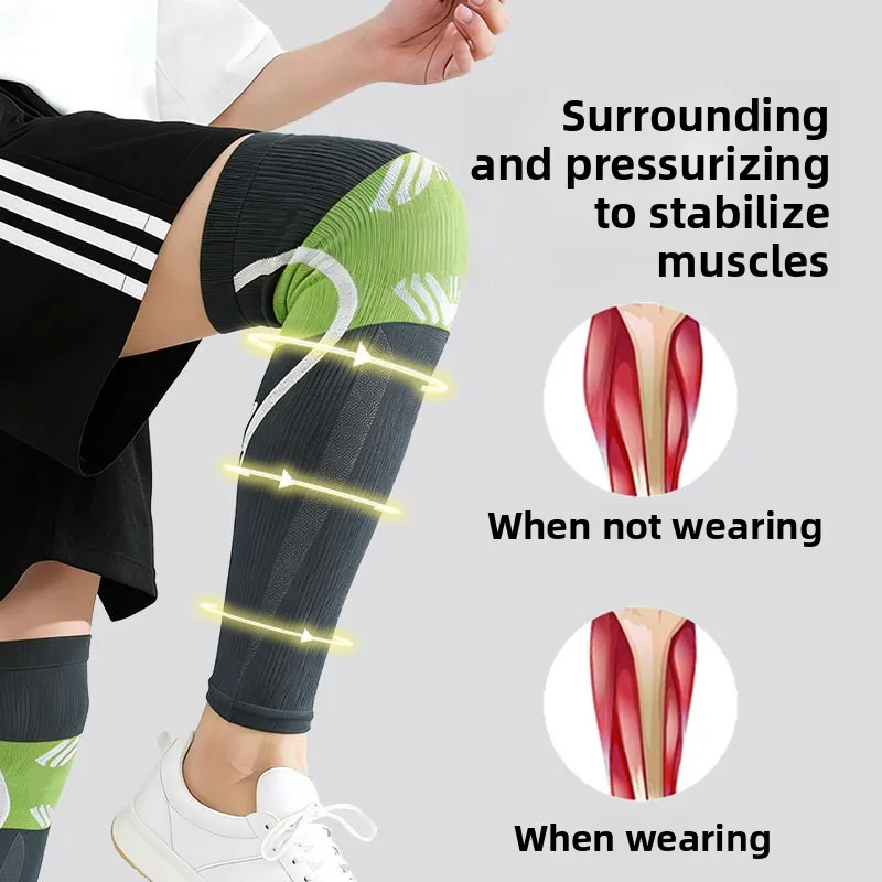 Knitted Knee Pads Lengthened Stable Patella Pressure Sleeve Men Women Cycling Running Fitness Elastic Support Brace Guard