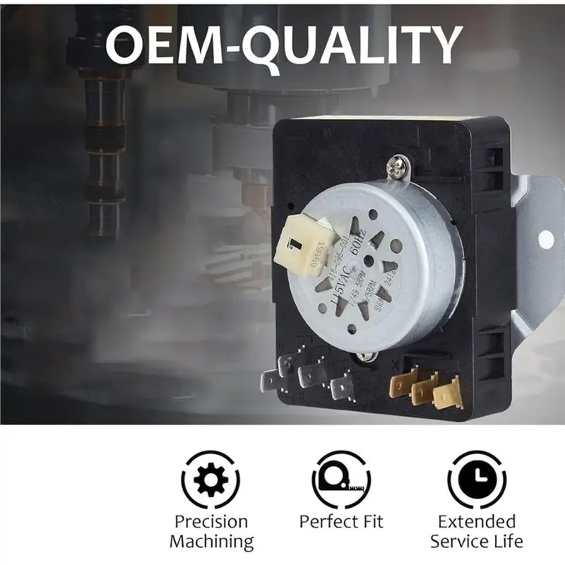 [Todaysell】 Replacement Dryer Timer For Whirlpool- W10854240 W10642934 YWET4027HW2, YWET4027EW0 115V 60Hz Models
