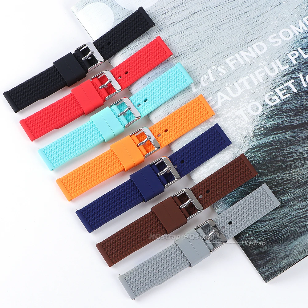 18mm 20mm 22mm 24mm Silikon Uhrenarmband Handgelenk Armband Schnellverschluss Gummi Uhrenarmband für Seiko Uhr Ersatzarmband – Detail 5