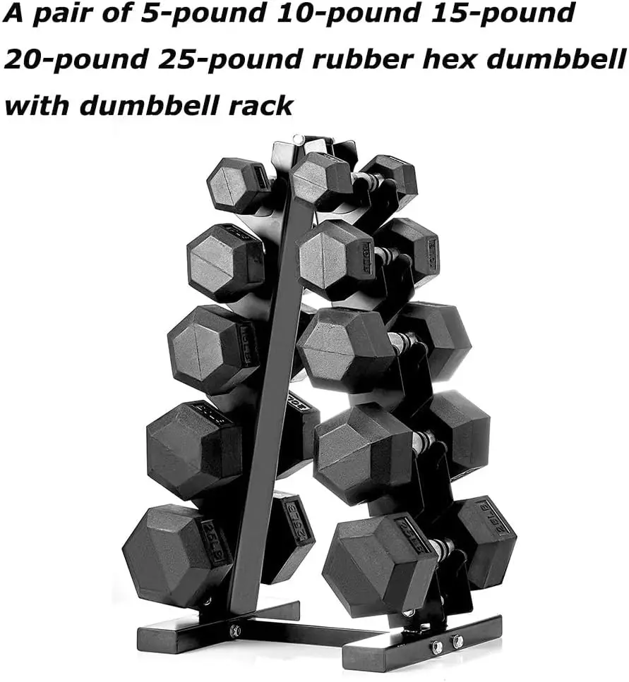 Dumbbell Set 60 100 150 170 210 230 Dumbbells with Rack for Home Gym Strength Training and Fitness