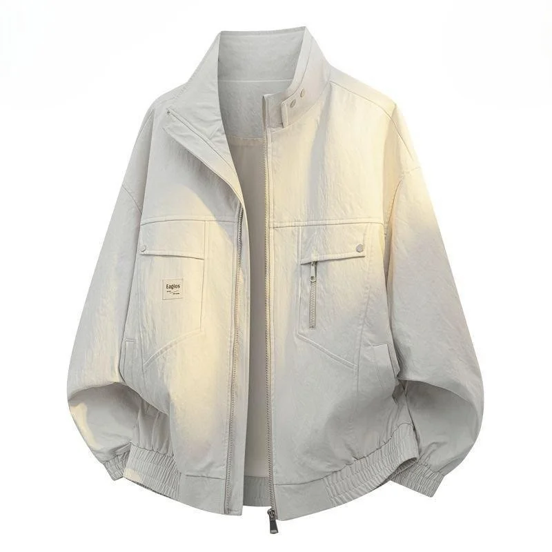 

et Man Grey Coats Mens Green Button Climbing Punk Fashion Air Summer Fitness Padded Jeans Flight Casual Clothes Western Cool