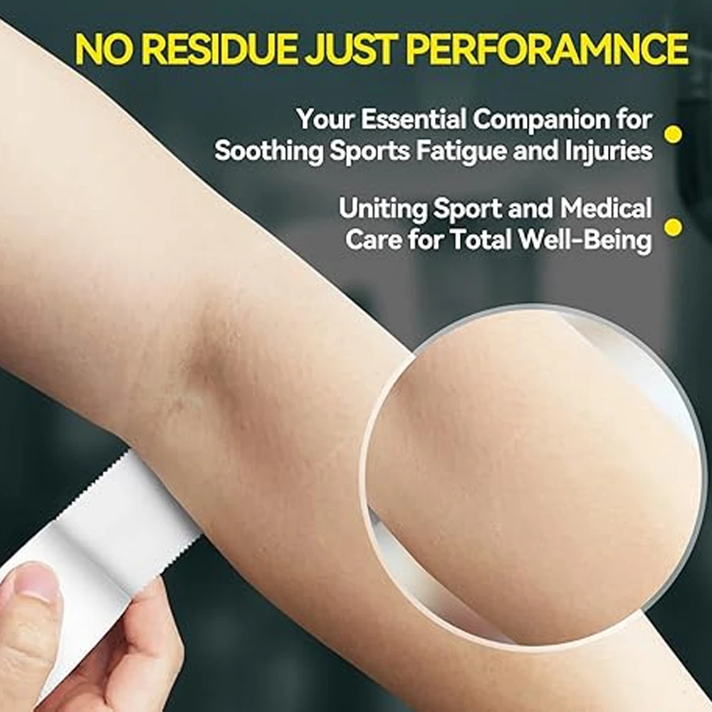 4-Rolls Athletic Sports Tape | Very Strong Easy Tear NO Sticky Residue | Best Tape for Athlete & Trainers | Fingers Ankles Wrist image 5