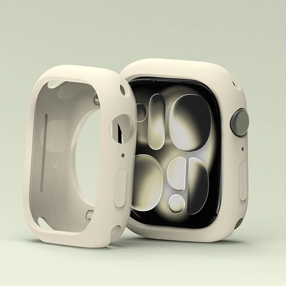 

Чехол для Apple Watch 10, 11, 46 мм, 42 мм, аксессуары, противоударный защитный мягкий резиновый бампер, чехол, защита серии iwatch