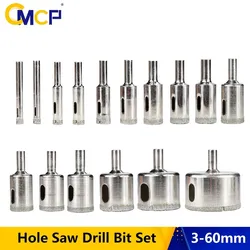 CMCP 3-60mm Diamond Coated Glass Hole Saw Drill Bits Drilling Crown for Tile Marble Glass Granite Ceramic Electric Power Tools