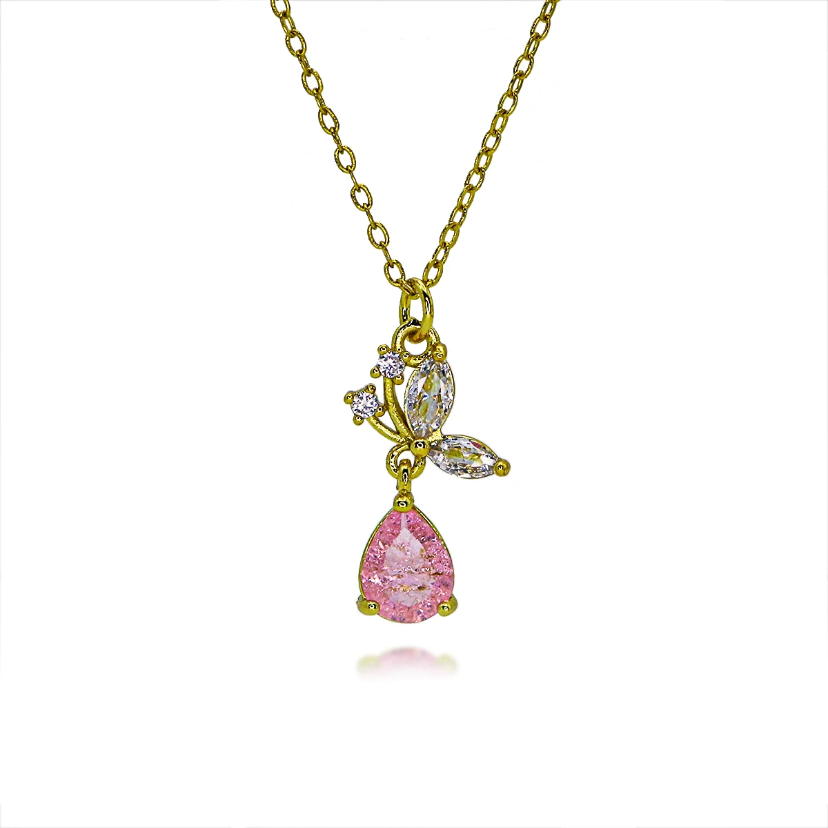 Copper Gold Plated Water Drop Butterfly Charms for DIY Jewelry Making Teardrop Birthstone Animals Pendant Christmas Gift Jewelry image 3