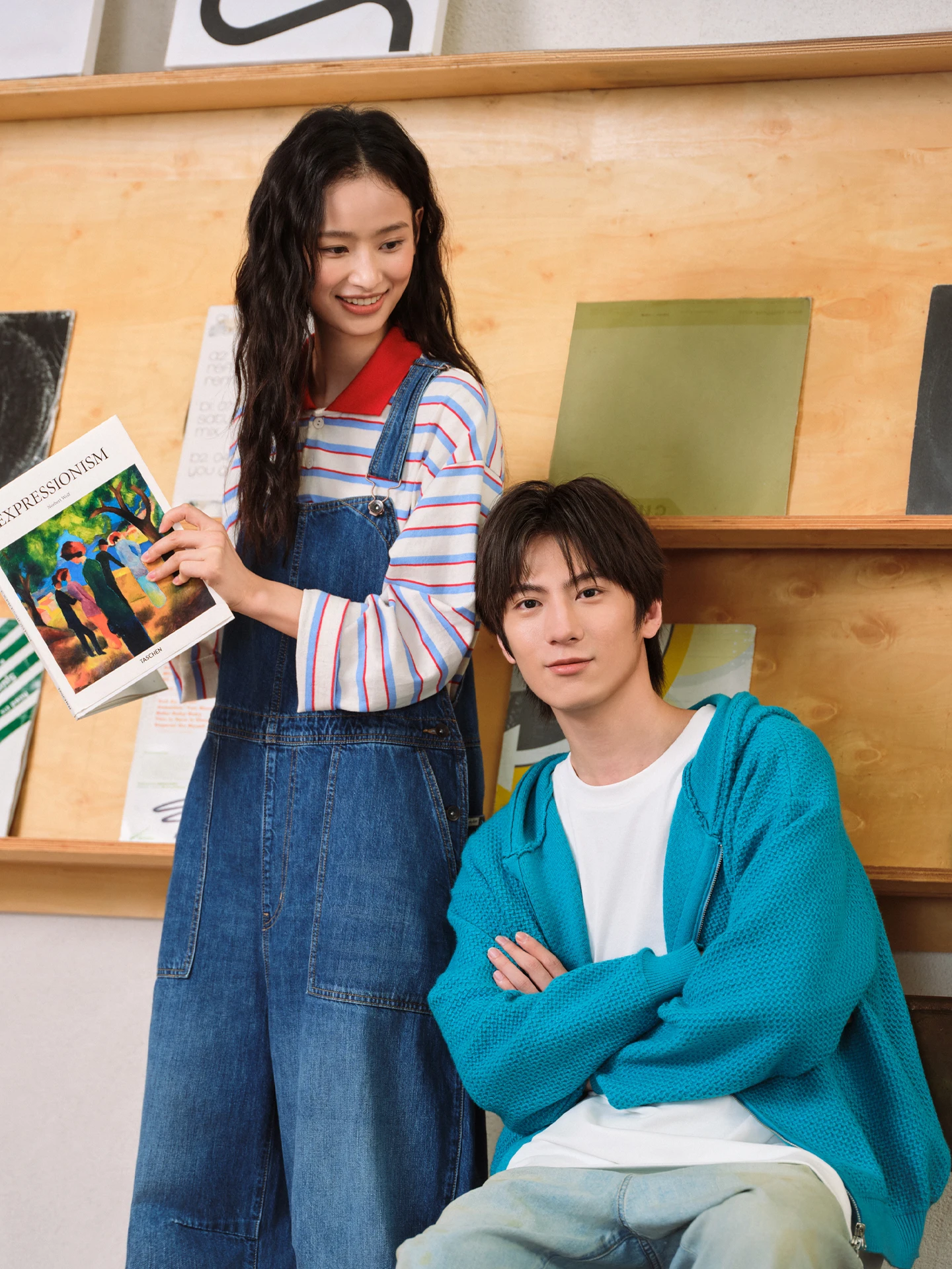 하이웨이스트 와이드 레그 오버롤 여성 데님 유틸리티 팬츠 캐주얼 편안한 패셔너블 가을 컬렉션 신상