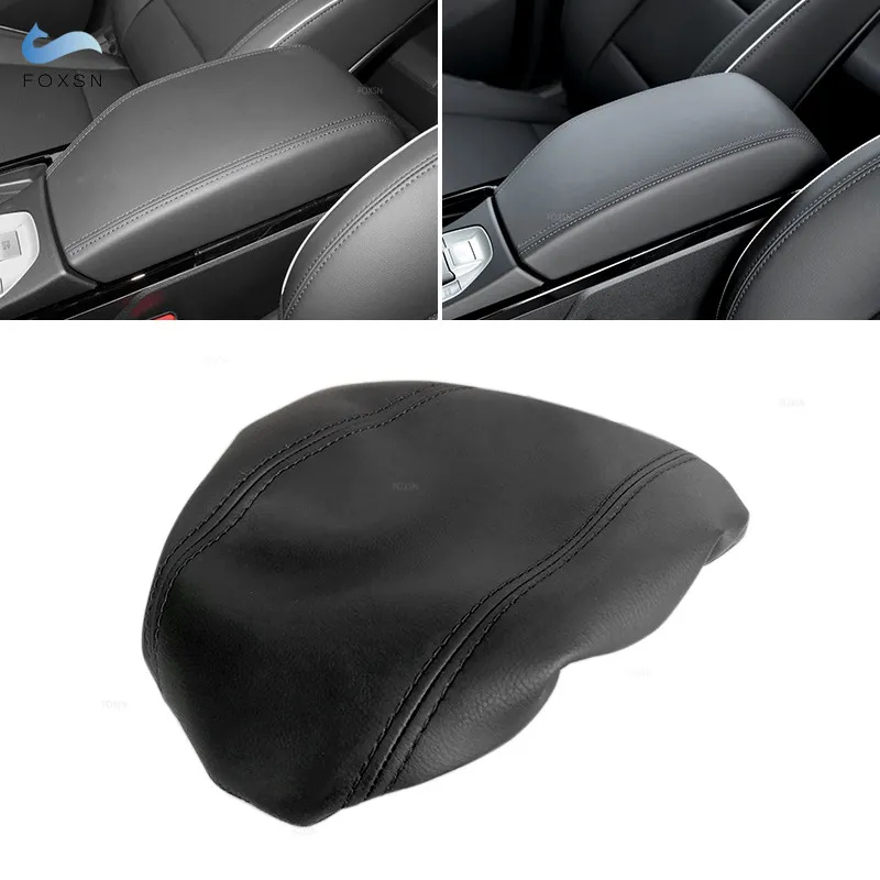 For Hyundai Tucson 2019 2020 Interior Center Console Armrest Box Cover Microfiber Leather Protection Trim