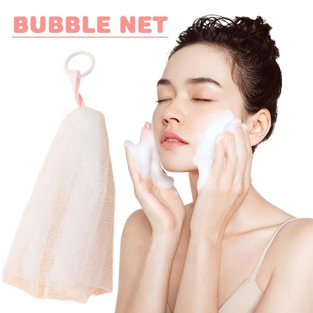 

1pcs Foaming Net Facial Cleanser Soap Mesh Bag Bath Shower Portable Cleaning Washing Supplies Household Body F2Q6