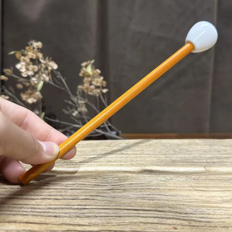3inch-6inch Stick Hammer Wooden Fish Mallet Personal Use Tool Accessories Red Wood Color Black Yellow