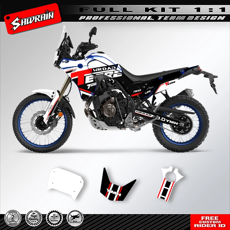 

Sawrain пользовательские мотоциклетные фоны Graphcis наклейки наборы для YAMAHA TENERE T700 2018 2019 2020 2021 2022 2023 006