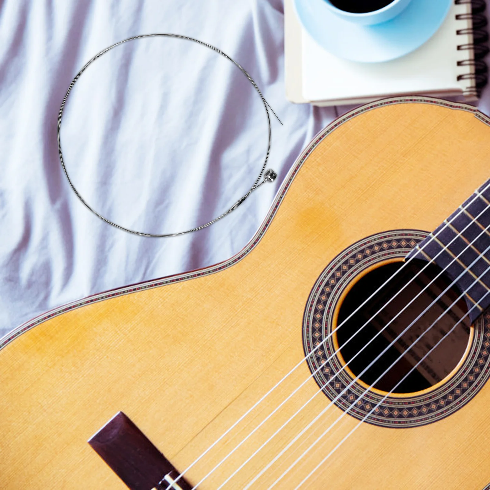 10 قطعة أوتار الغيتار الصوتية الصلب تمديد عمر مقاومة الضرر سهلة التركيب سلاسل استبدال الغيتار