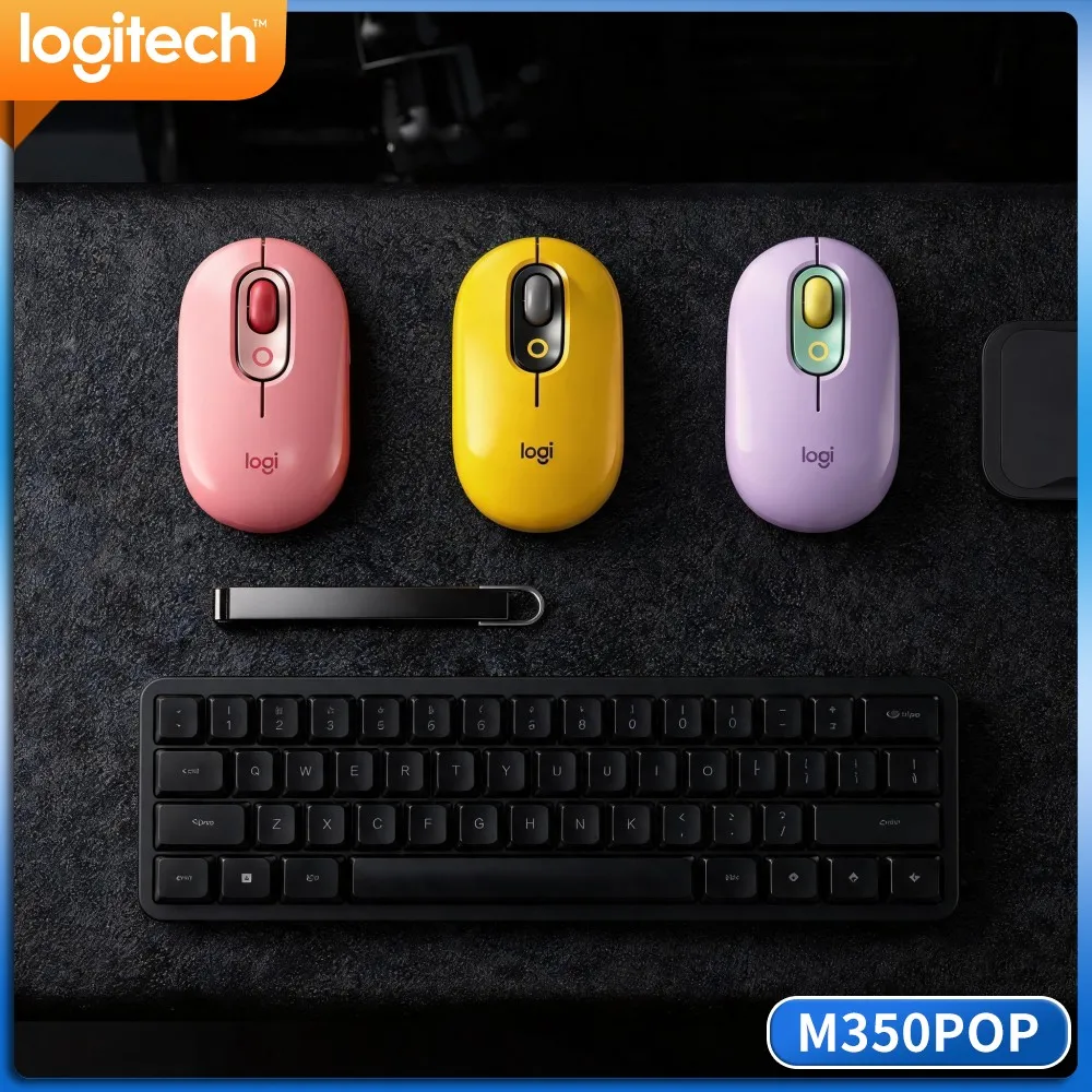 Logitech M350 POP Wireless Bluetooth Mouse Compact Ergonomic Shape Long Standby For Part‑Time Virtual Assistant Usage