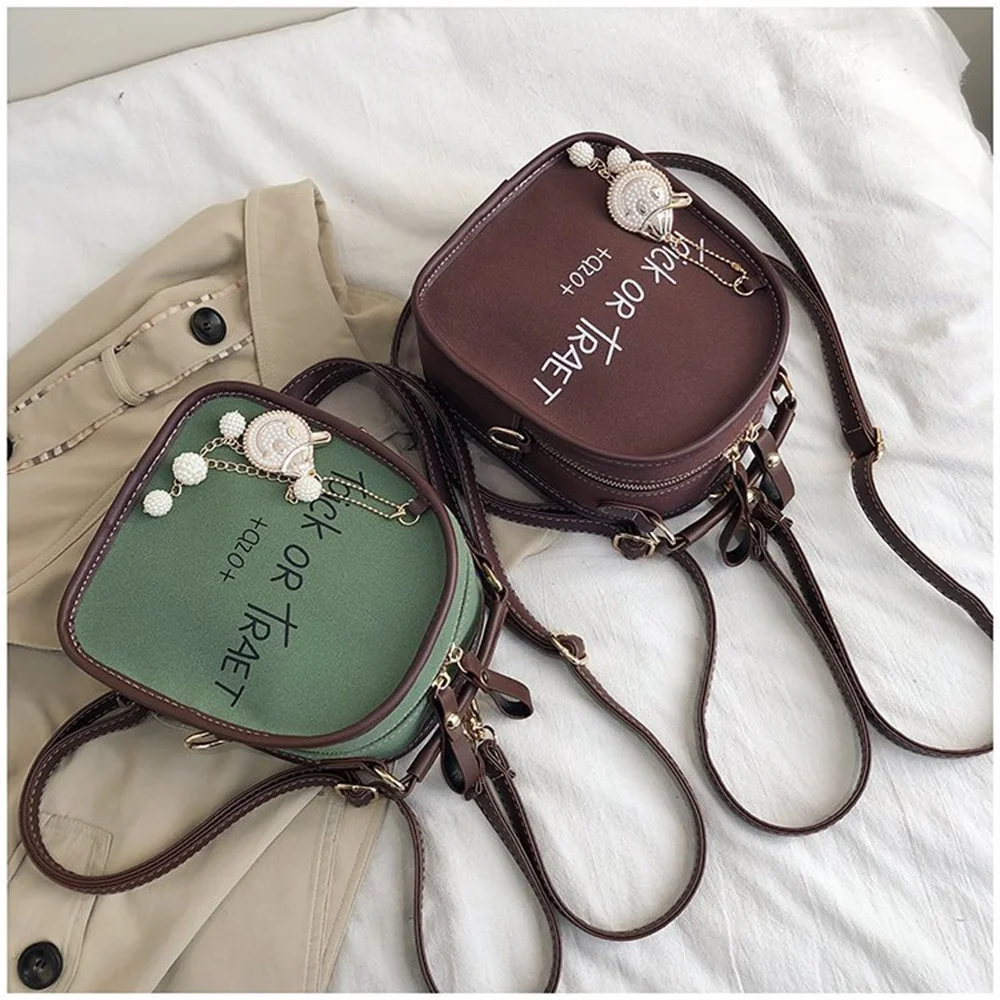 Classic PU Leather Mini Women Backpack Multi Functional Girls Shoulder Bag Fashion College School Bag Trend Small Backpack