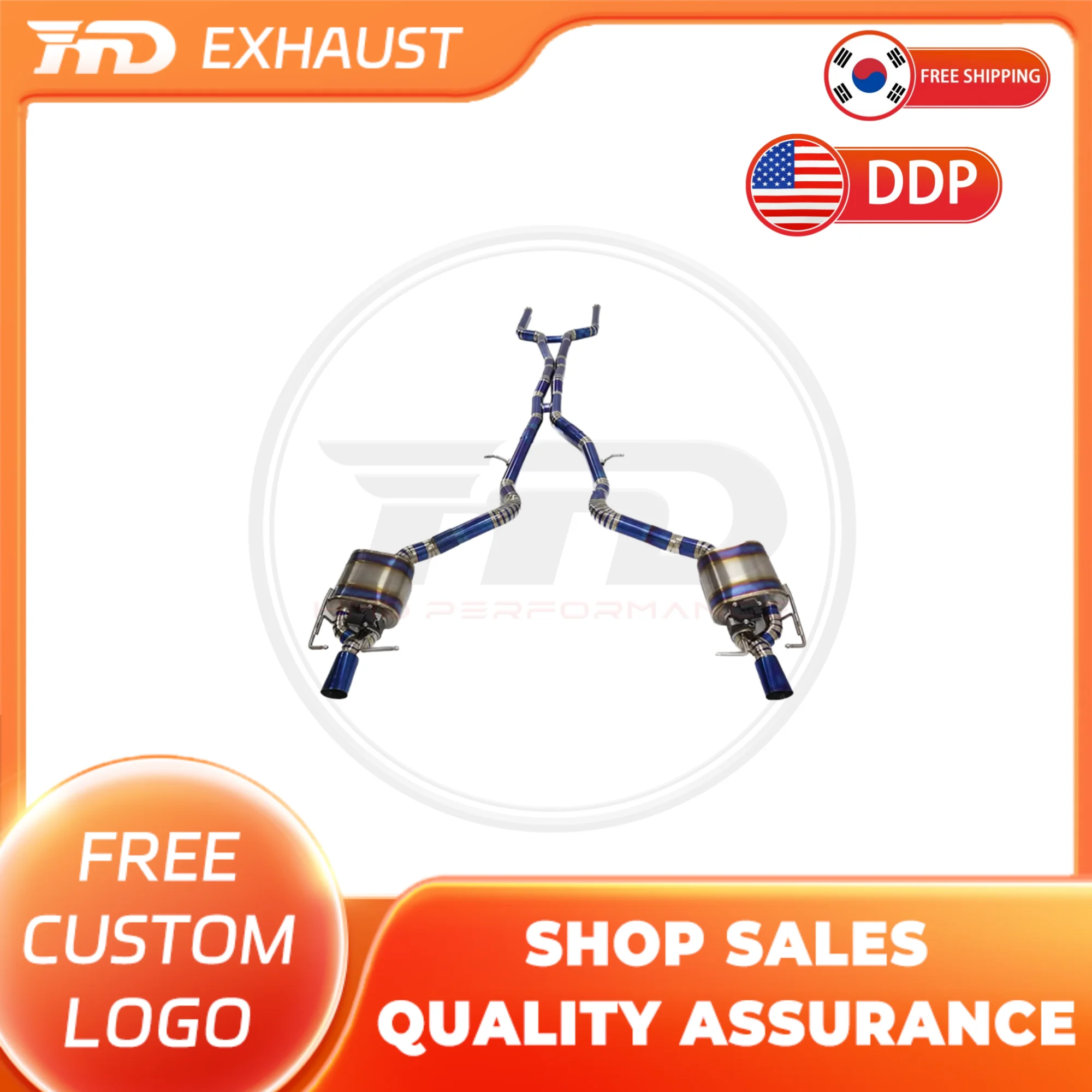 

HMD Hot sale Titanium Exhaust System Performance Catback exhaust for Mercedes Benz AMG GT63S X290 with valves and mufflers