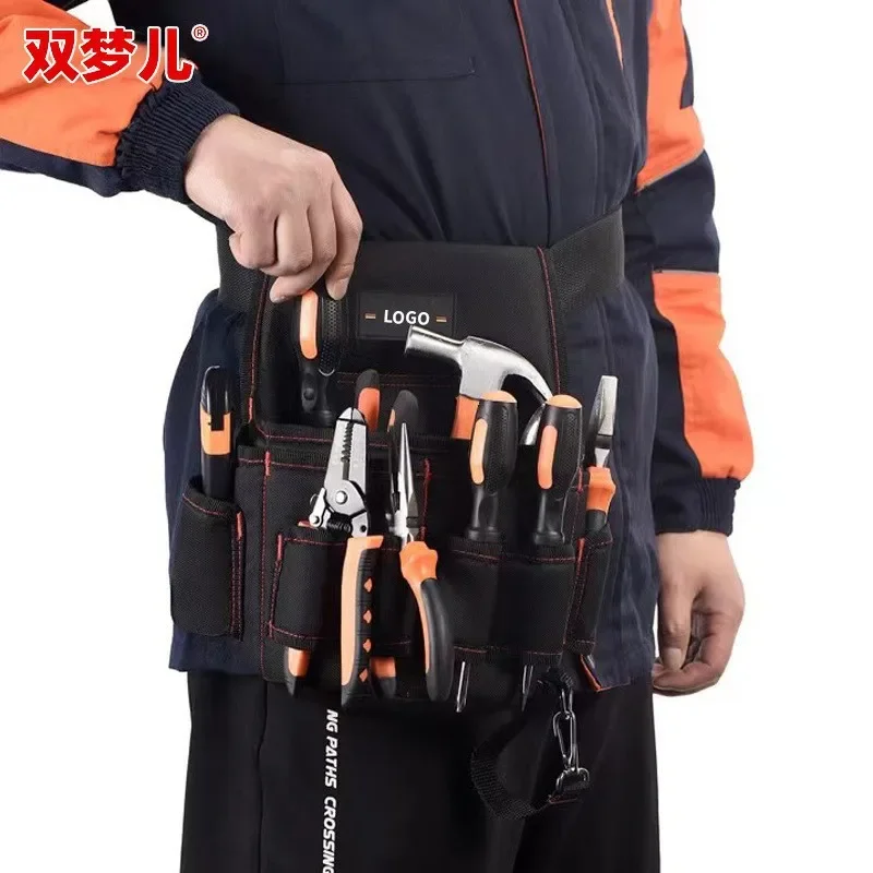 Tool Fanny Pack Crossbody Electrician Bag Oxford Cloth Waterproof Thickened Small Hanging Maintenance Bag Storage Storage Bag
