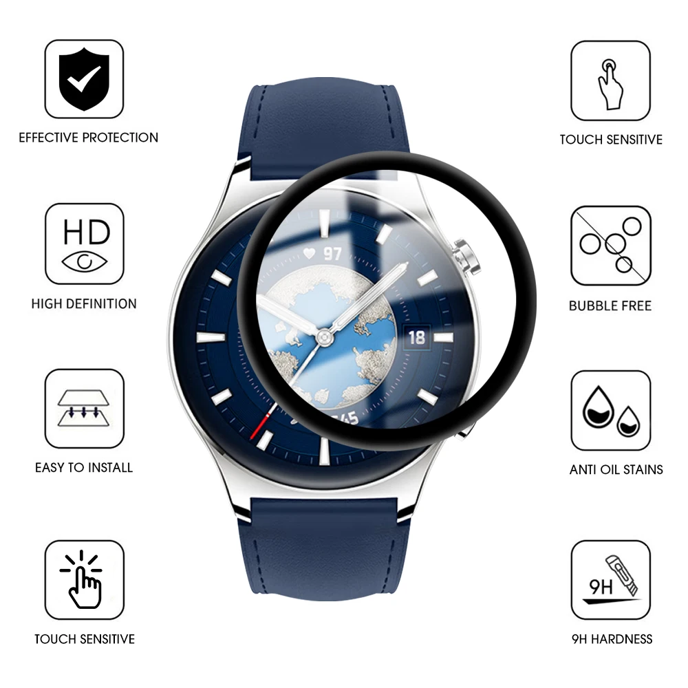 For Honor Watch GS 3 Screen Protector Soft Anti-shatter Film GS3 Protective Cover not Glass For Huawei Watch GS 3 Smartwatch