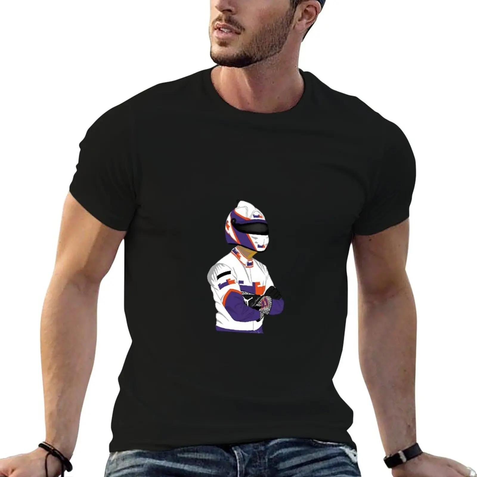 Denny Hamlin Drawing T-Shirt plus size clothes man t shirt fitted t shirts for men