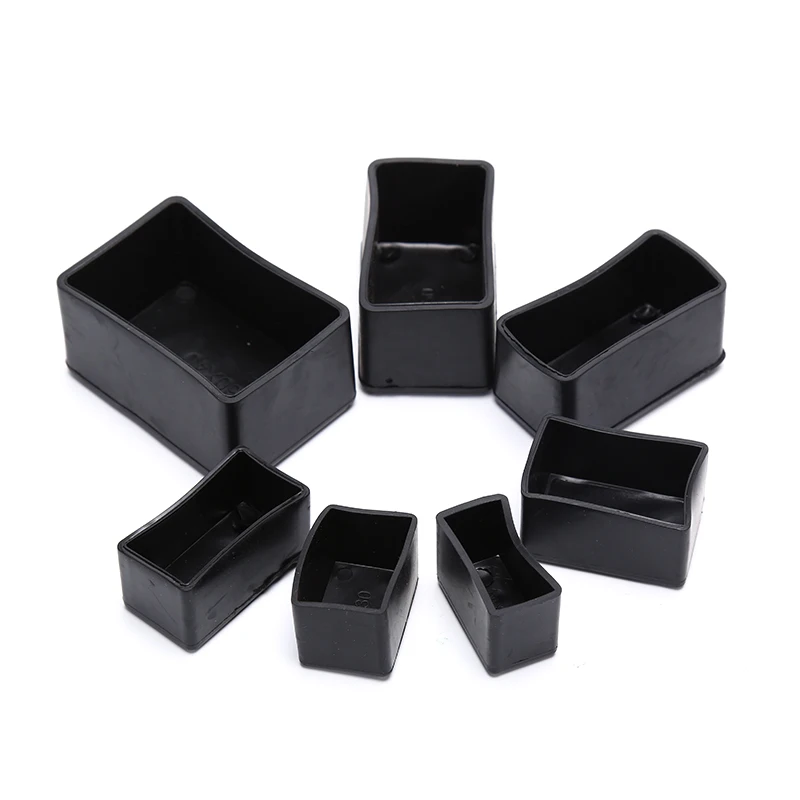 (.) 8pcs Rectangle Silicone Chair Leg Caps Non-slip Table Foot Cover Socks Protector