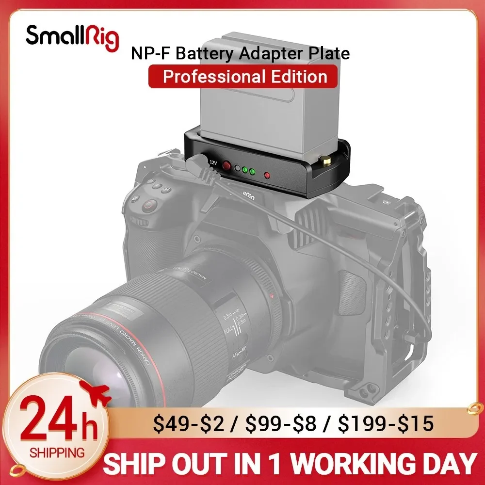 SmallRig NP-F Battery Adapter Plate Professional Edition for Sony BMPCC 4K/6K Camera And Mirrorless Cameras 3168B