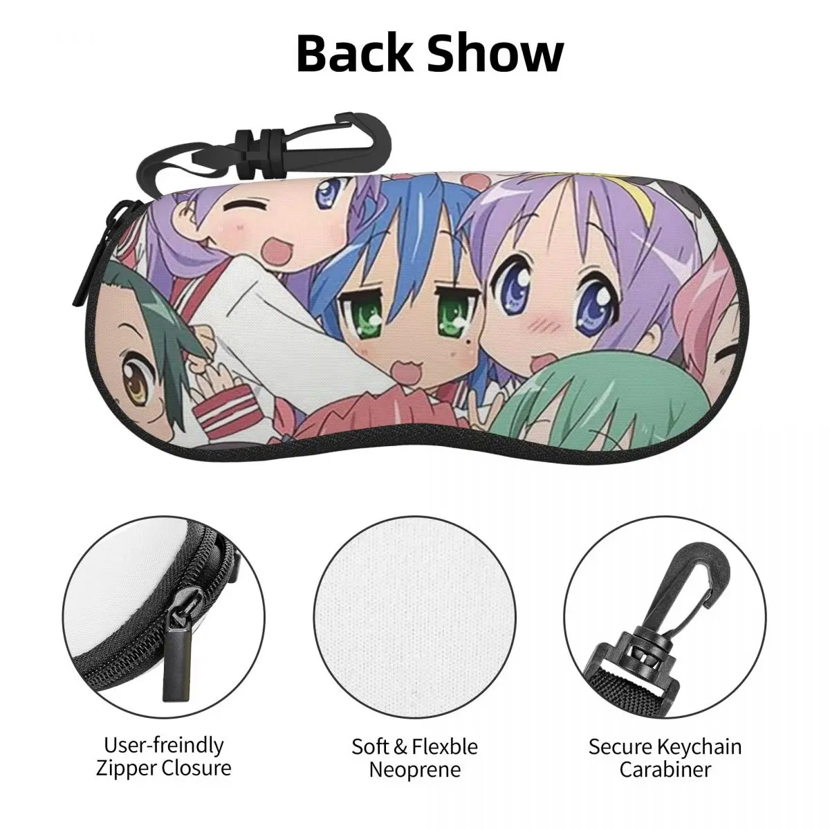 Lucky Star Anime Lucky Star Anime Shell Glasses Case Protector Sunglasses Box Women Men Soft Eyeglass Bag Pouch