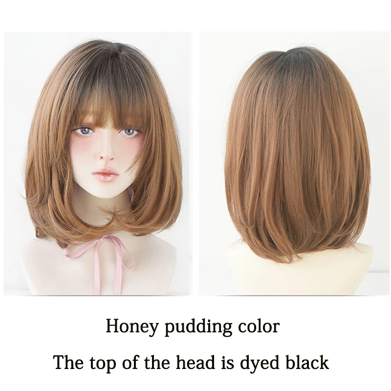 تخفيضات التصفية: شعر مموج بطول 16 بوصة بأطراف مجعدة وشعر صناعي طبيعي، مناسب للشعر المستعار اليومي للنساء في حفلات الهالوين