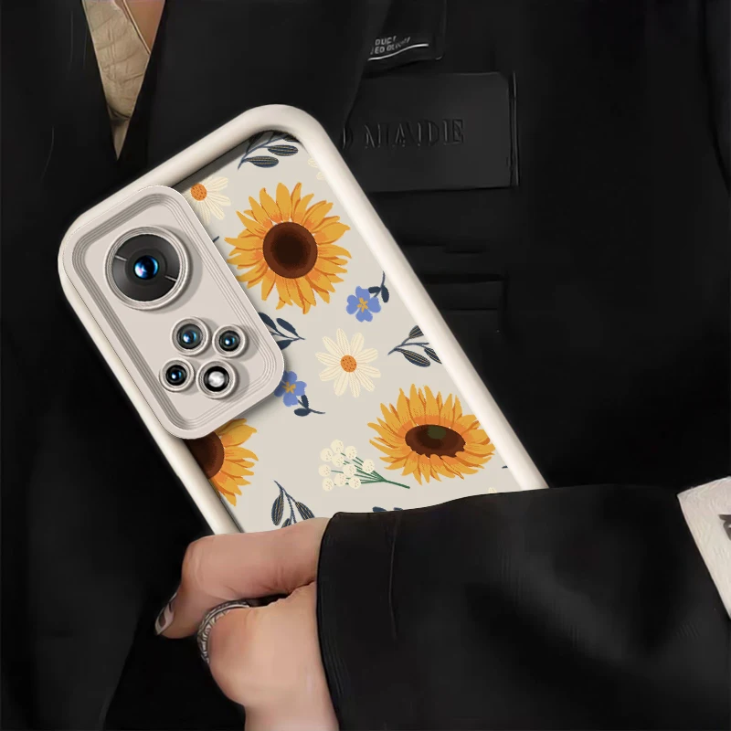 15 الترا عباد الشمس طباعة جراب هاتف ل Xiaomi 17 برو ماكس 15T برو 11 لايت 5G NE 11i 14T 13T 13 12 غطاء سيليكون مقاوم للصدمات