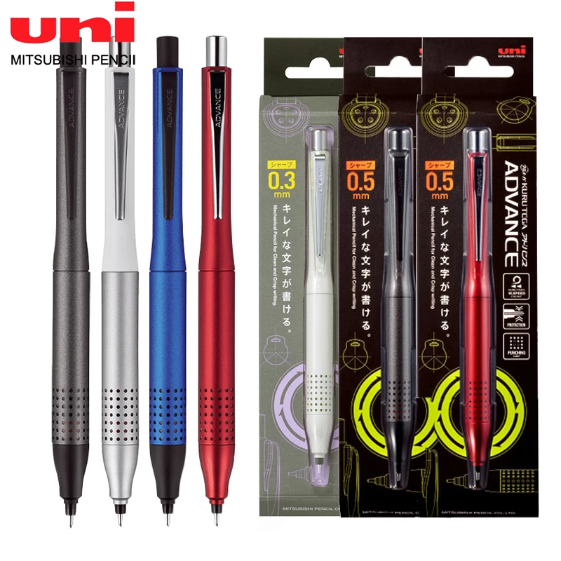 

UNI ADVANCE Mechanical Pencil M5-1030 Metal Rod Low Center Gravity Kuru Toga Automatic Rotating Drawing Pencil 0.5mm Stationery