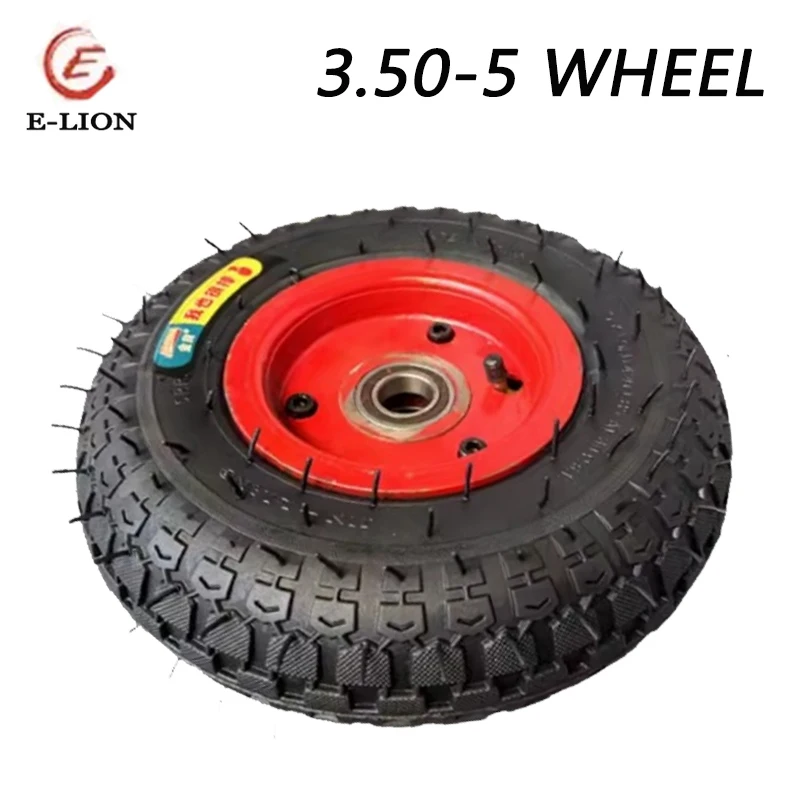 

3.50-5 Inflatable Wheel Warehouse Handcart Tiger Cart 350-5 Outer Tire Inner Tube Elderly Mobility Scooter Wheels