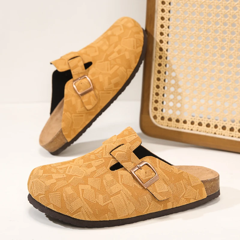 

Closed Toe Cork Slippers Men Women Classic Versatile Home Beach Sandals