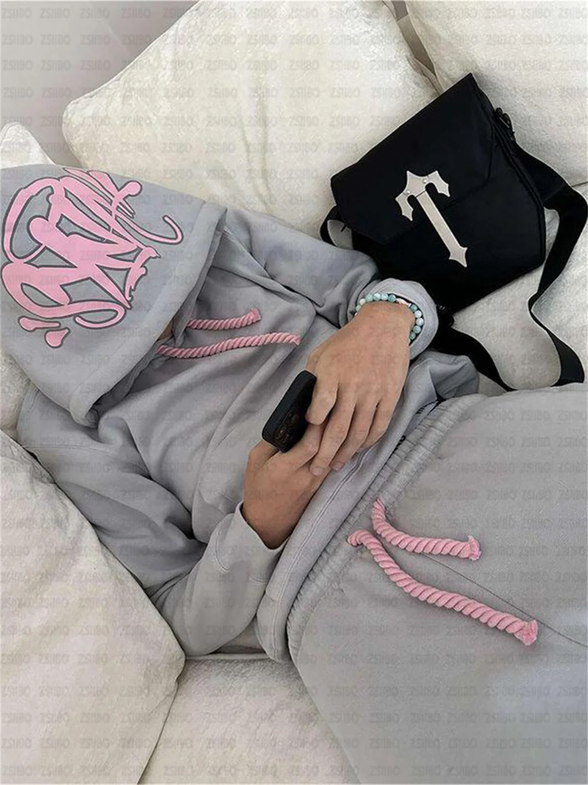 Personalized Printed Hoodie Set Y2K Trend Top Women Autumn Winter Harajuku Hip Hop Clothing Casual High Street Sportswear Suits