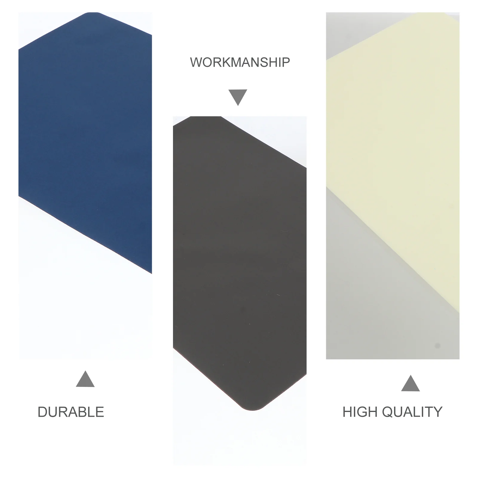 

3Pcs Long-Lasting Silicone Table Mats Bright Colors Blue Gray Beige for Study Office Dining Table Mat Anti-Skid