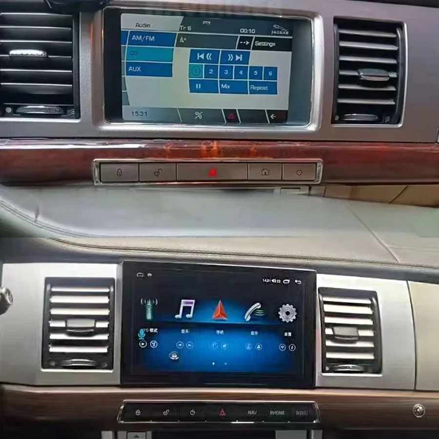 For Jaguar XF 2008-2015 CarPlay Android15 Car Radio 9 inch Screen GPS Navigation Auto  Stereo Radio Multimedia  Player Head Unit